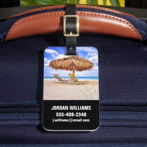 Tropical Beaches  Aruba Sandy Beach Luggage Tag