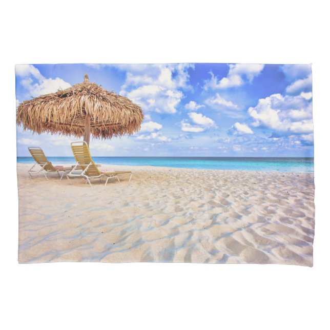 Tropical Beaches | Aruba Sandy Beach Pillow Case (Front)