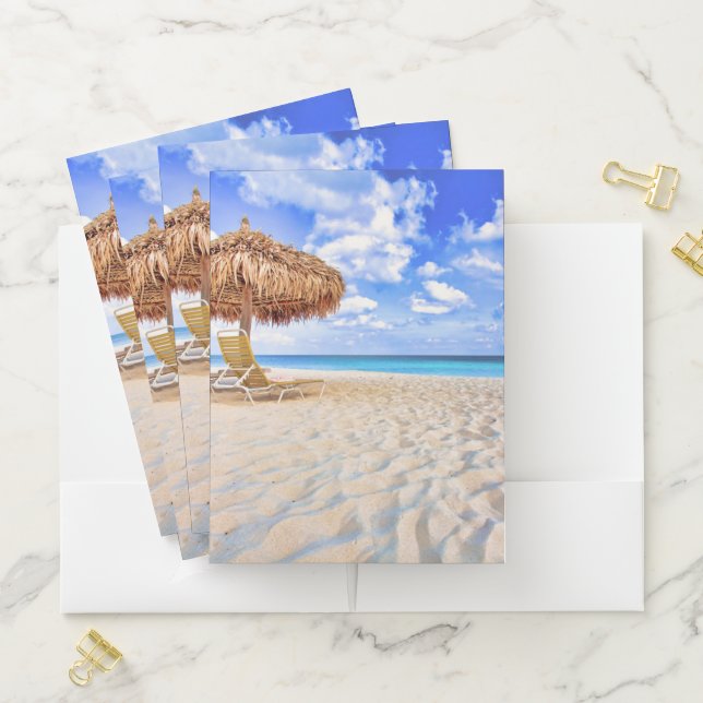 Tropical Beaches | Aruba Sandy Beach Pocket Folder (In Situ)