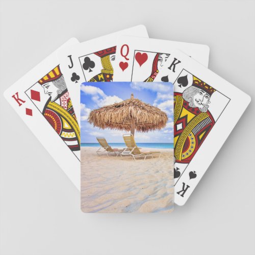 Tropical Beaches  Aruba Sandy Beach Poker Cards