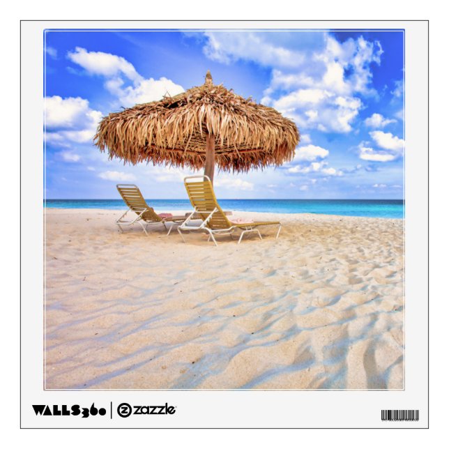 Tropical Beaches | Aruba Sandy Beach Wall Decal (Front)