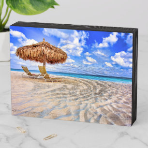 Tropical Beaches   Aruba Sandy Beach Wooden Box Sign