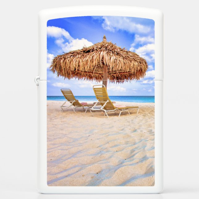 Tropical Beaches | Aruba Sandy Beach Zippo Lighter (Front)