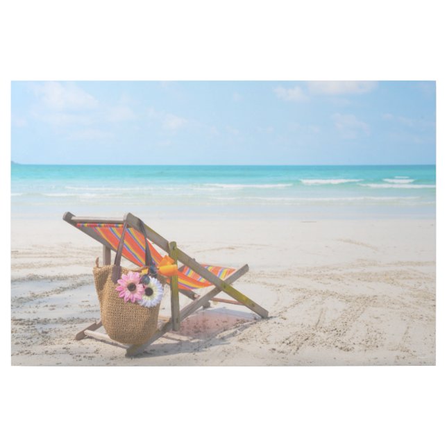 Tropical Beaches | Beach Chair on Sand Gallery Wrap (Front)