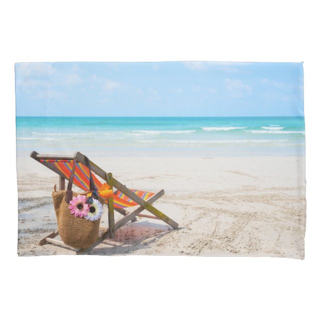 Tropical Beaches | Beach Chair on Sand Pillow Case (Front)