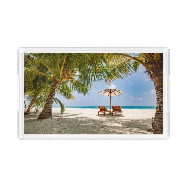 Tropical Beaches | Beach Dominican Republic Acrylic Tray (Front)