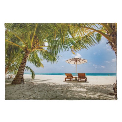 Tropical Beaches  Beach Dominican Republic Cloth Placemat