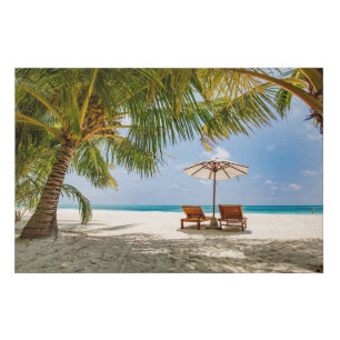 Tropical Beaches Beach Dominican Republic Faux Canvas Print
