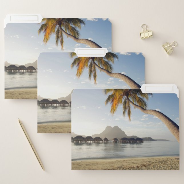 Tropical Beaches | Beach Huts, Bora Bora File Folder (Set)