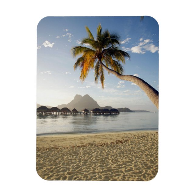 Tropical Beaches | Beach Huts, Bora Bora Magnet (Vertical)