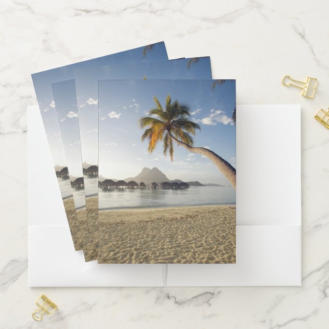 Tropical Beaches | Beach Huts, Bora Bora Pocket Folder (In Situ)