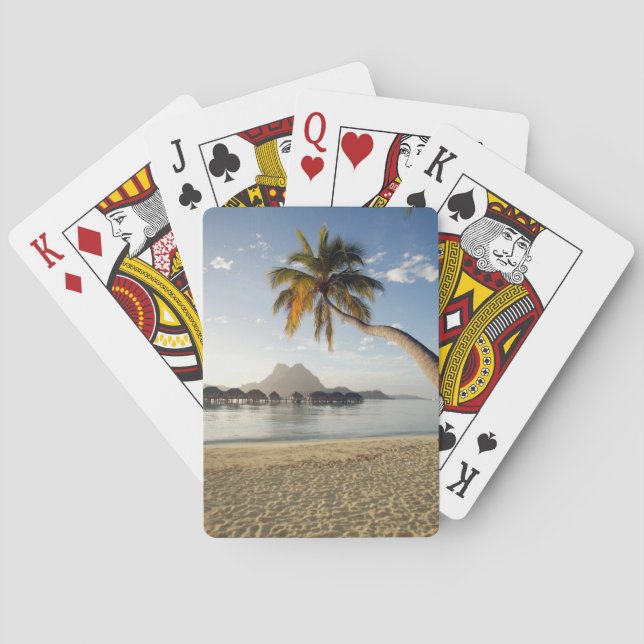Tropical Beaches | Beach Huts, Bora Bora Poker Cards (Back)