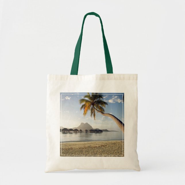 Tropical Beaches | Beach Huts, Bora Bora Tote Bag (Front)