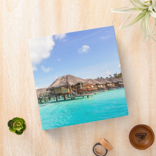 Tropical Beaches  Bora Bora French Polynesia 3 Ring Binder