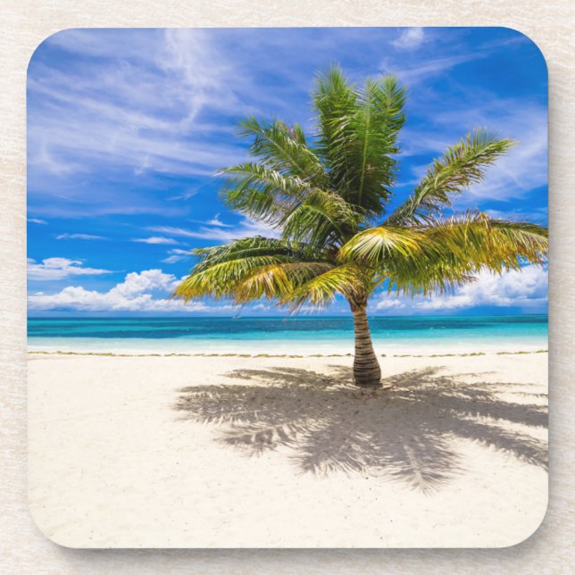Tropical Beaches | Bora Bora, French Polynesia Beverage Coaster (Front)