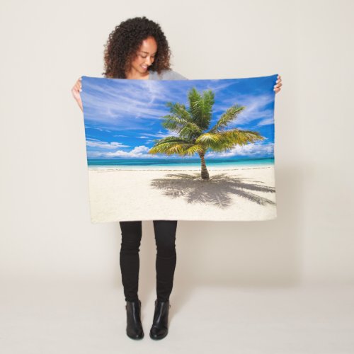 Tropical Beaches  Bora Bora French Polynesia Fleece Blanket