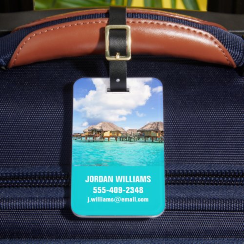 Tropical Beaches  Bora Bora French Polynesia Luggage Tag