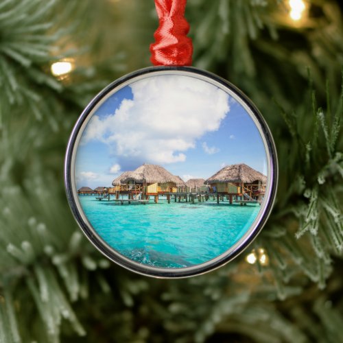 Tropical Beaches  Bora Bora French Polynesia Metal Ornament