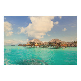 Tropical Beaches   Bora Bora French Polynesia Wood Wall Art