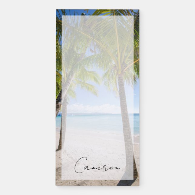 Tropical Beaches | Boracay Philippines Magnetic Notepad (Front)