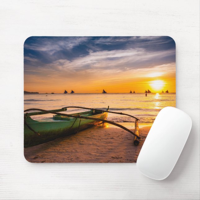 Tropical Beaches | Boracay's White Beach Mouse Pad (With Mouse)