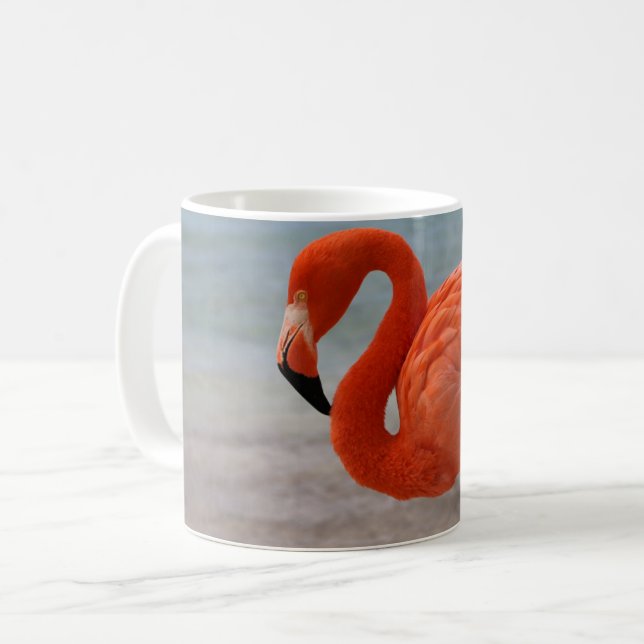 Tropical Beaches | Caribbean Flamingo, Aruba Coffee Mug (Front Left)
