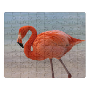 Tropical Beaches Caribbean Flamingo, Aruba Jigsaw Puzzle