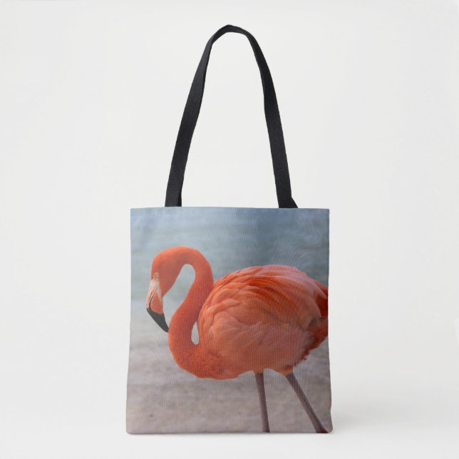 Tropical Beaches | Caribbean Flamingo, Aruba Tote Bag (Front)
