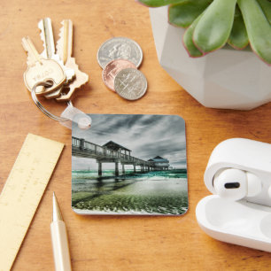 Tropical Beaches   Clearwater Florida Keychain