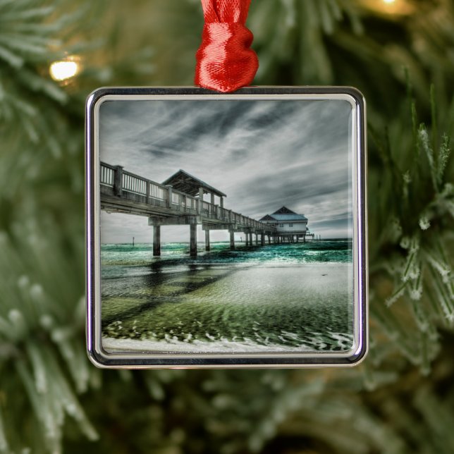 Tropical Beaches | Clearwater Florida Metal Ornament (Tree)