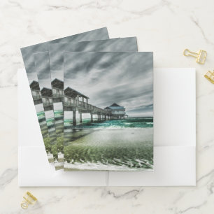 Tropical Beaches Clearwater Florida Pocket Folder