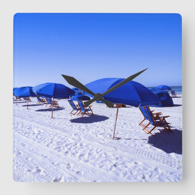 Tropical Beaches | Clearwater, Florida Square Wall Clock (Front)
