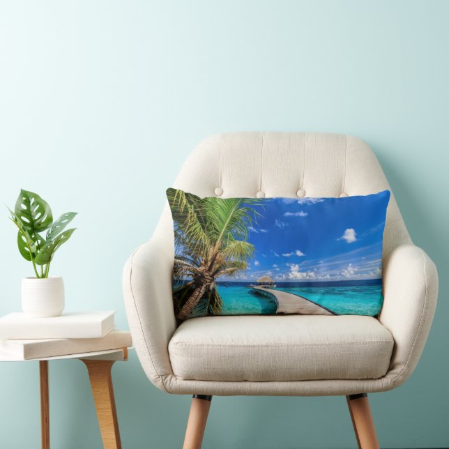Tropical Beaches | Dusit Thani Maldives Lumbar Pillow (Chair)