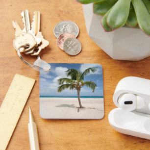 Tropical Beaches Eagle Beach, Aruba Keychain