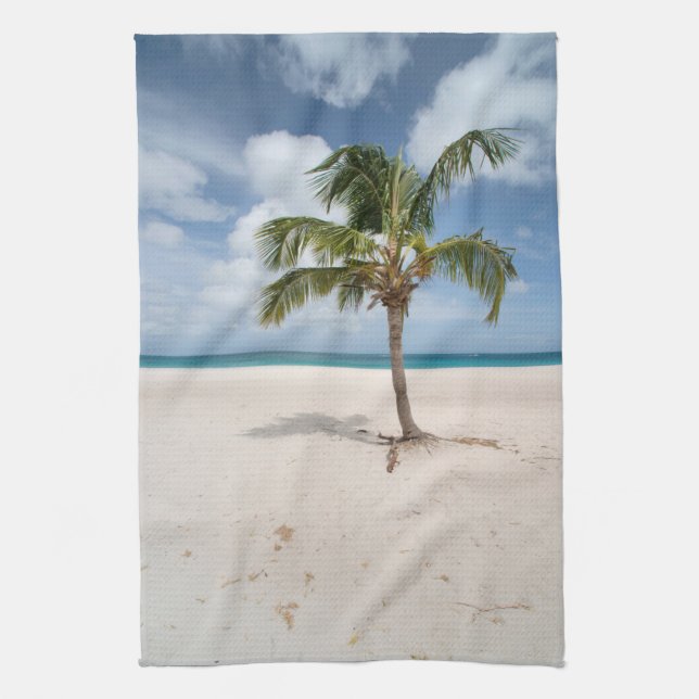 Tropical Beaches | Eagle Beach, Aruba Kitchen Towel (Vertical)