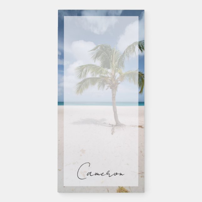 Tropical Beaches | Eagle Beach, Aruba Magnetic Notepad (Front)