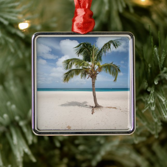 Tropical Beaches | Eagle Beach, Aruba Metal Ornament (Tree)