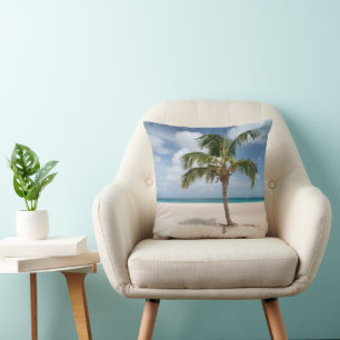 Tropical Beaches Eagle Beach, Aruba Throw Pillow