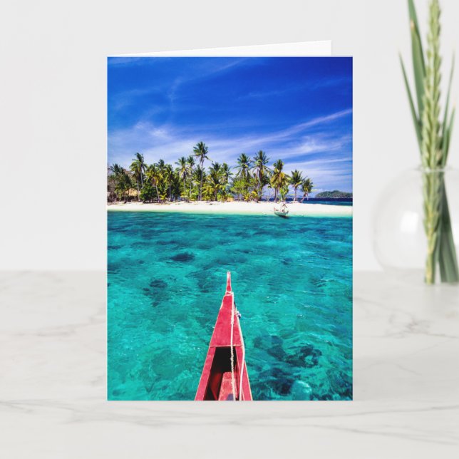 Tropical Beaches | El Nido, Philippines, Palawan Card (Front)