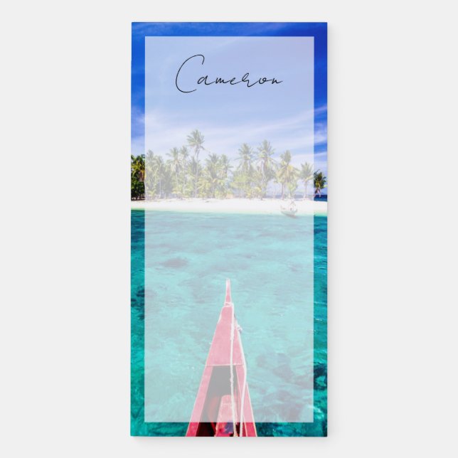 Tropical Beaches | El Nido, Philippines, Palawan Magnetic Notepad (Front)