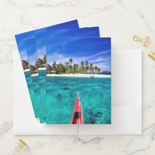 Tropical Beaches El Nido, Philippines, Palawan Pocket Folder