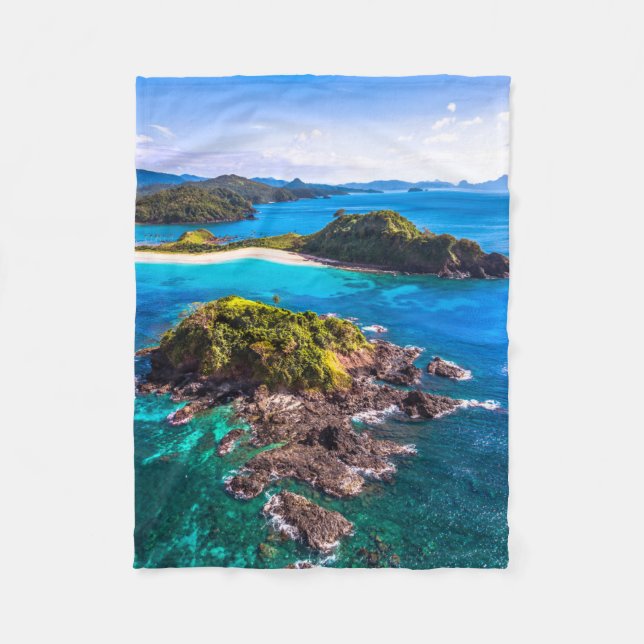 Tropical Beaches | El Nido Phillipines Fleece Blanket (Front)
