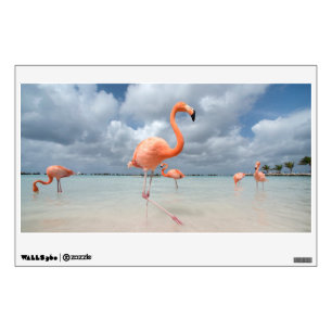 Tropical Beaches Flamingos Beach, Aruba Wall Decal