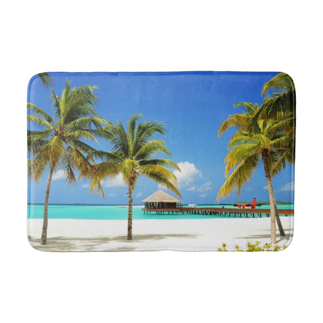 Tropical Beaches | Island & Lagoon, Maldives Bath Mat (Front)