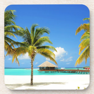 Tropical Beaches   Island & Lagoon, Maldives Beverage Coaster