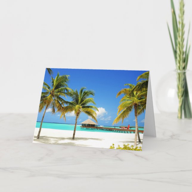 Tropical Beaches | Island & Lagoon, Maldives Card (Front)