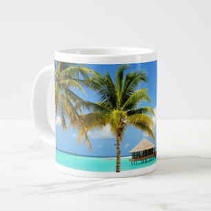 Tropical Beaches Island & Lagoon, Maldives Giant Coffee Mug
