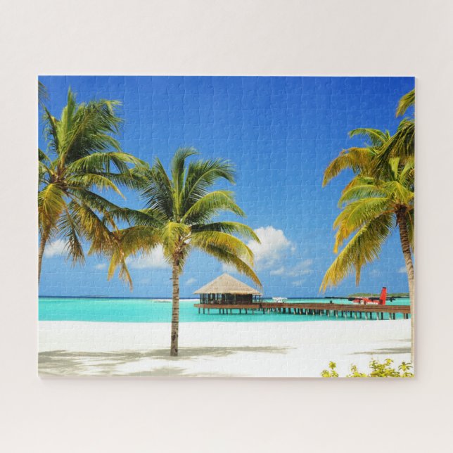 Tropical Beaches | Island & Lagoon, Maldives Jigsaw Puzzle (Horizontal)