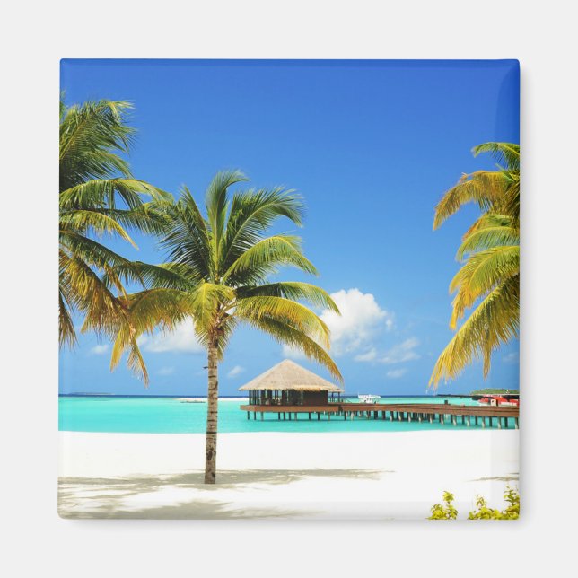 Tropical Beaches | Island & Lagoon, Maldives Magnet (Front)