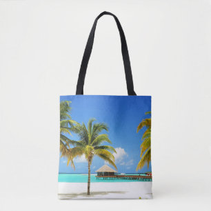 Tropical Beaches   Island & Lagoon, Maldives Tote Bag